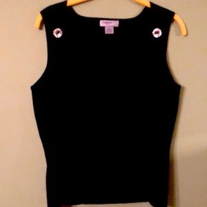 Vintage Designer originals Black soft knit tank